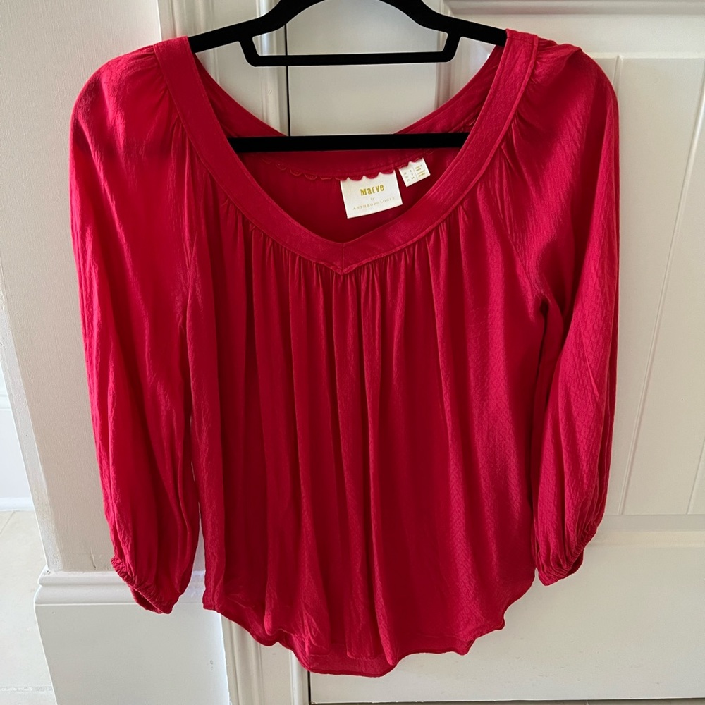 Anthropologie casual 3/4 sleeve shirt.